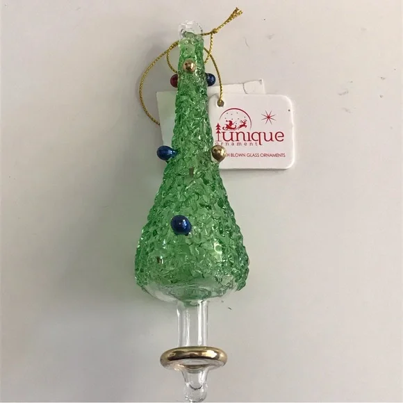 Holiday | Nwt Artist Made Mouth Blown Glass Christmas Tree  display picture 1